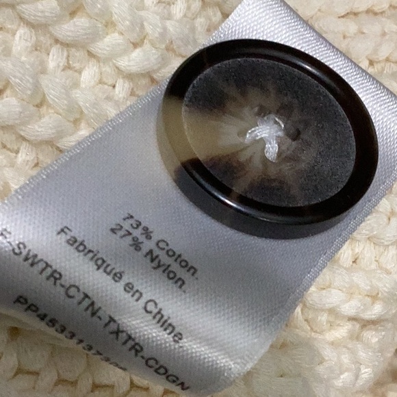 Everlane The Texture Knit Button-Up Cardigan Sweater Butter Cream Size Small - Picture 10 of 10